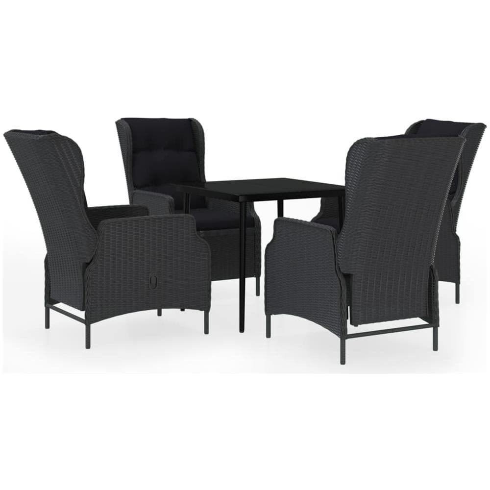 Set Mobili Da Pranzo Per Giardino 5 Pz Grigio Scuro - Foto 1