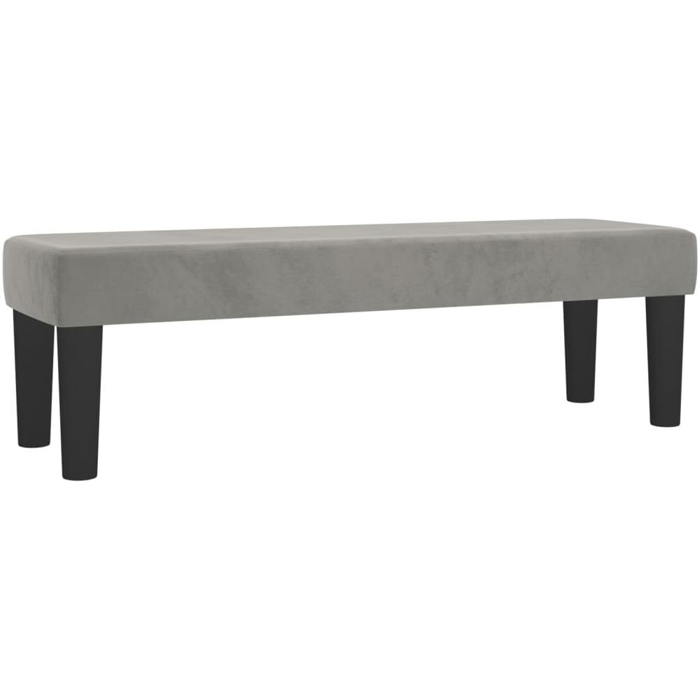 Panca Grigio Chiaro 100x30x30 Cm In Velluto - Foto 2