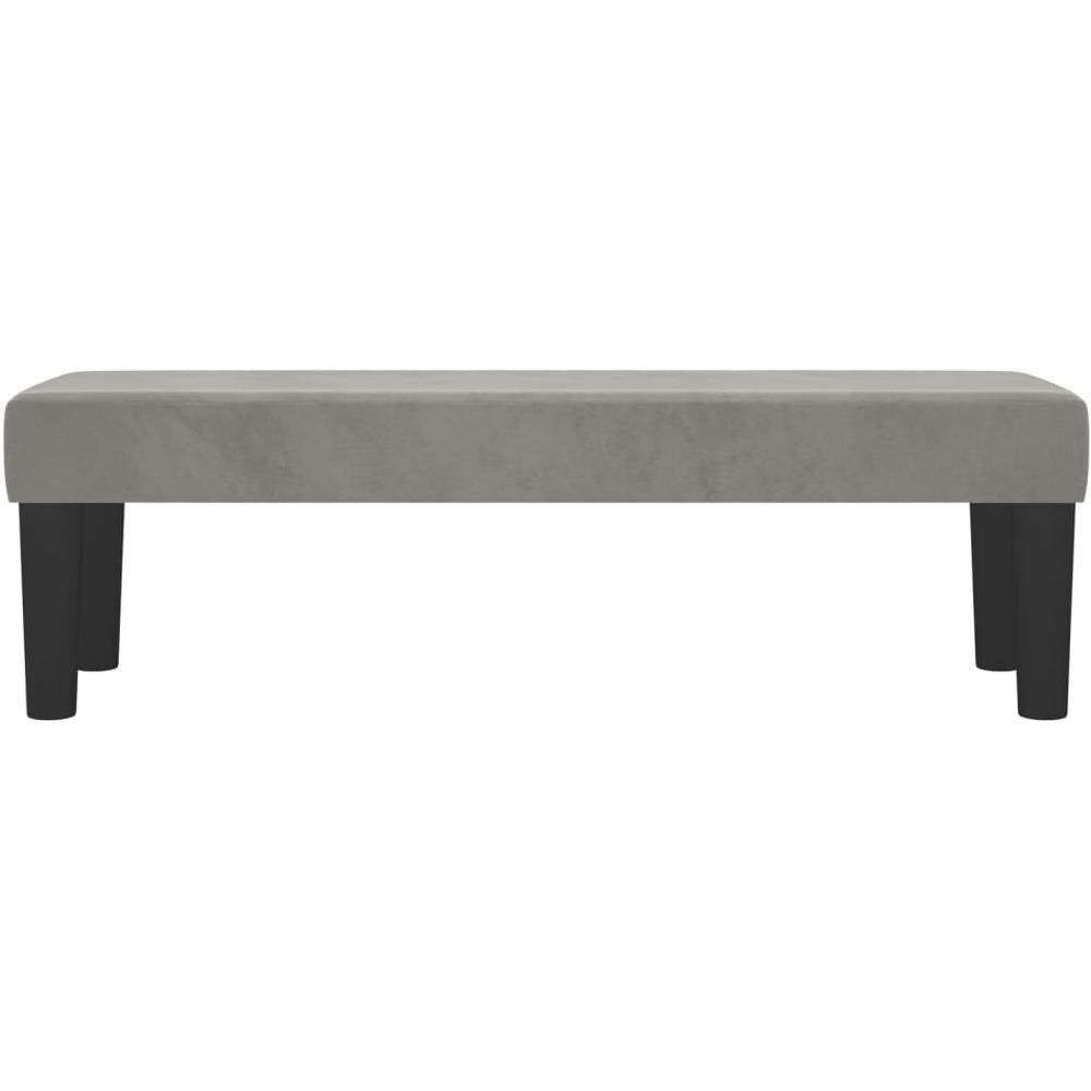 Panca Grigio Chiaro 100x30x30 Cm In Velluto - Foto 3