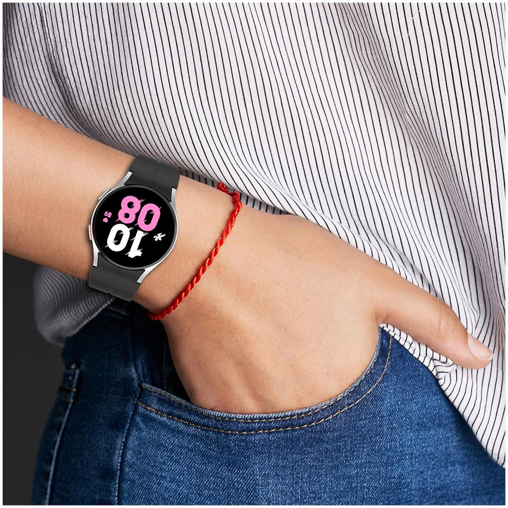 Cinturino In Silicone Con Fibbia Pieghevole Black S Samsung Galaxy Watch5 Pro - Foto 8