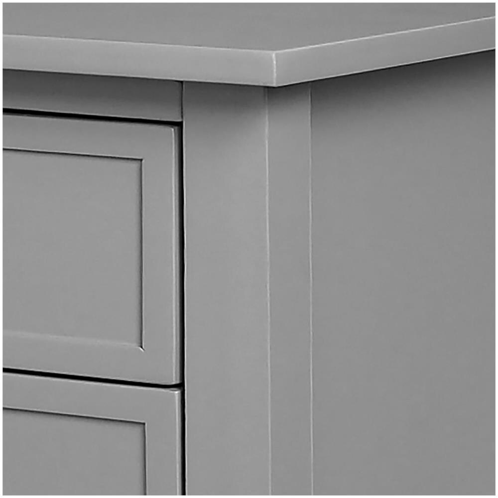 Franklin Tavolo In Stile Con 2 Cassetti In Mdf Grigio - Foto 2