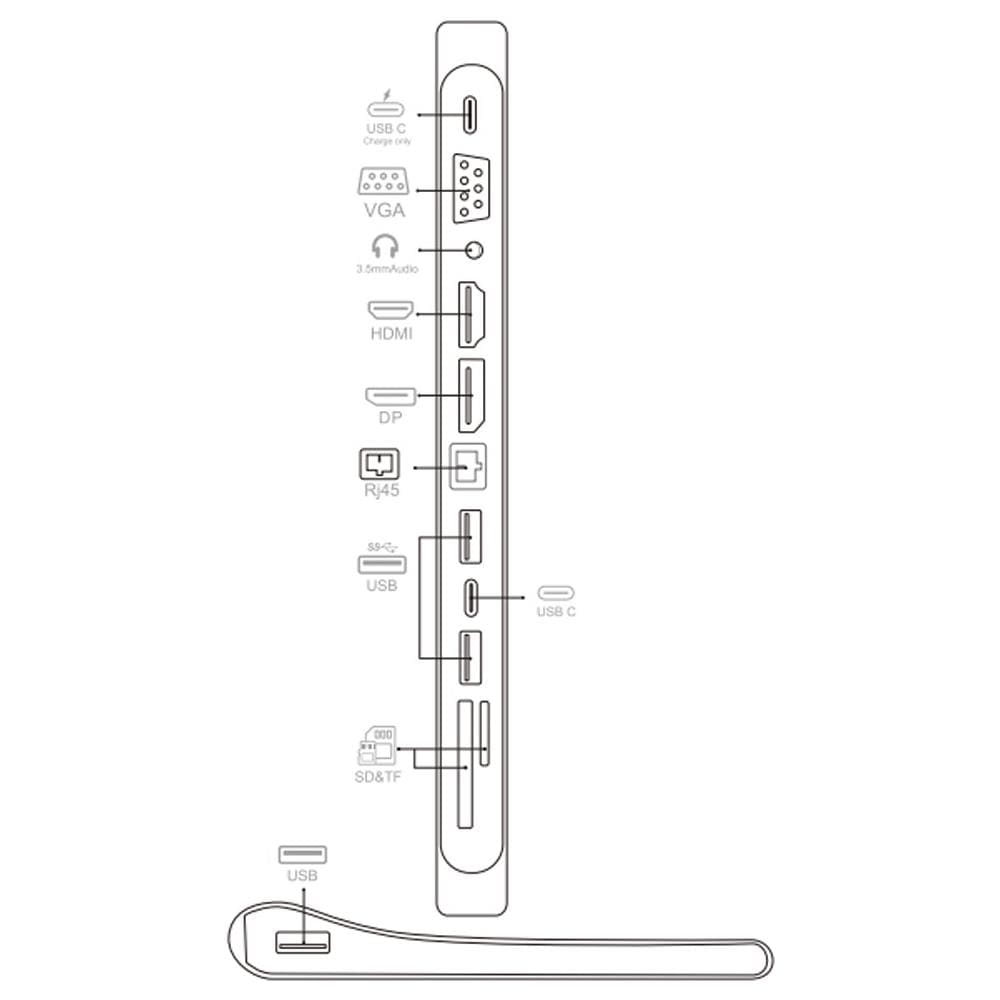 IUSB31C-DOCK12DPHD replicatore di porte e docking station per notebook Cablato USB 3.2 Gen 1 (3.1 Gen 1) Type-C Grigio - Foto 14