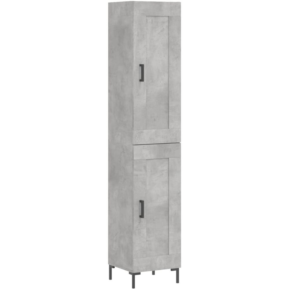 Credenza Grigio Cemento 34,5x34x180 Cm In Legno Multistrato - Foto 2