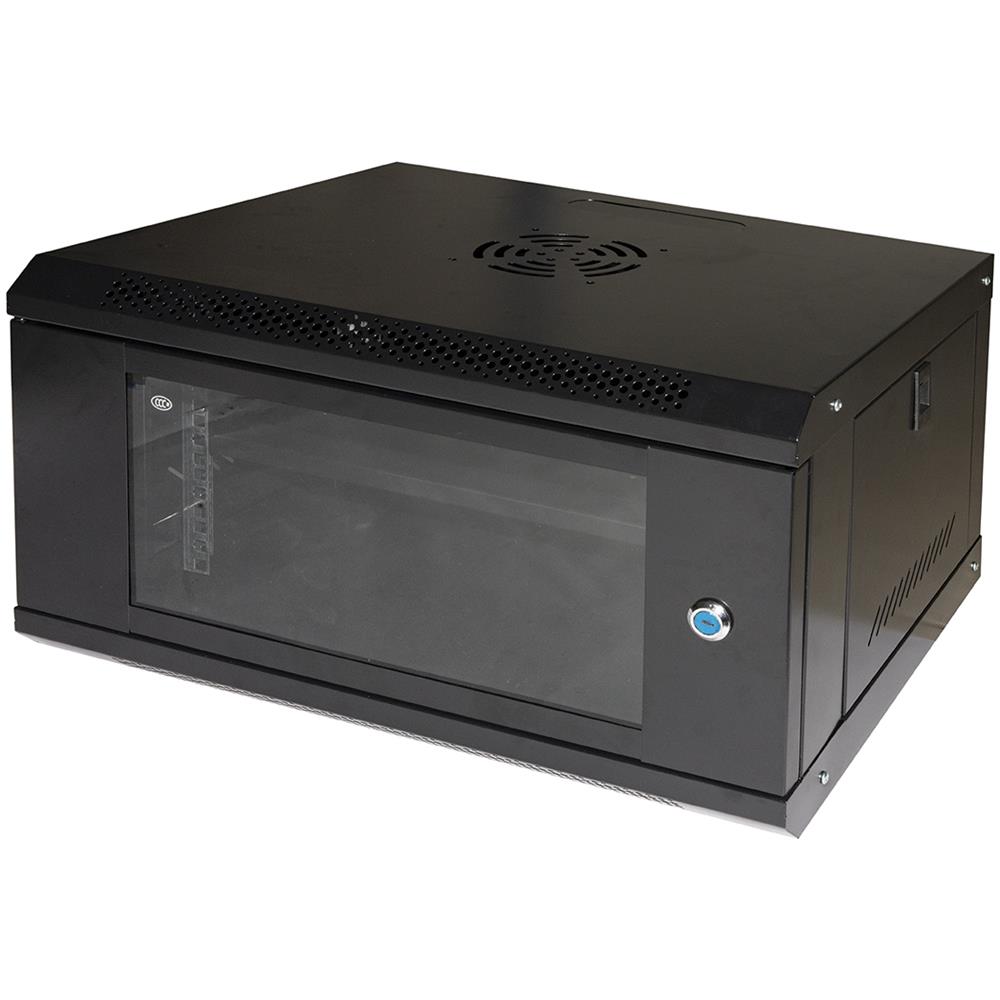 Armadio Rack 19'' 4u Serie Light Colore Nero Con Porta Vetro (axpxl) 240x400x530mm Ripiano Incluso - Foto 2