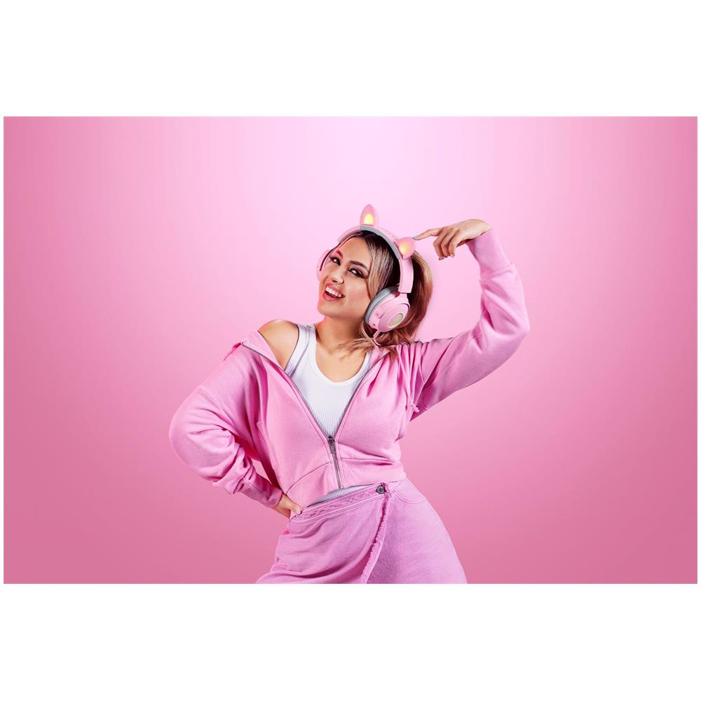 Kraken Kitty V2 Pro Auricolare Cablato A Padiglione Giocare USB tipo A Rosa - Foto 2