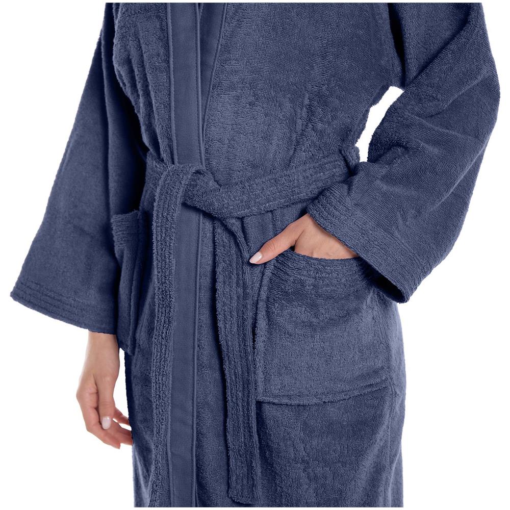 Accappatoio Con Cappuccio Spugnissima Soft In Cotone Colore Blu Misura Xl - Foto 3