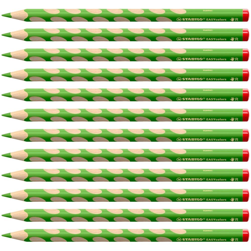 EASYcolors - Matita colorata Ergonomica - per Destrimani - Confezione da 12 - Verde Chiaro - Foto 1