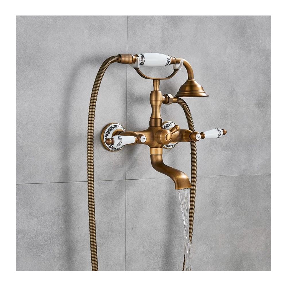 Set rubinetto per vasca e lavabo, Blackswan, tipo M40.3, modello bronzo antico, misura 20 cm - Foto 2