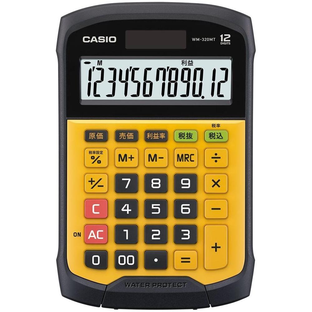 Calcolatrice da Tavolo Gialla e Nera 12 Cifre Solare e Batteria 3 Valute 3.3 x 10.9 x 16.9 cm WM-320MT - Foto 2