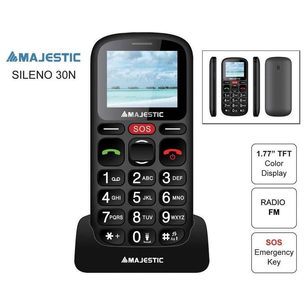 TLF-Sileno30R Nero Display 1.77'' +Slot MicroSD per Anziani con Tasti Grandi e Tasto Sos - Foto 2