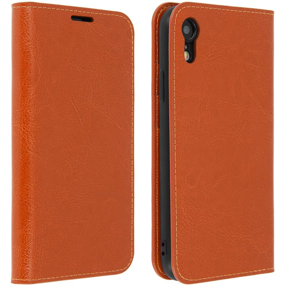 Custodia Apple Iphone Xr In Pelle Portafoglio Funzione Supporto Cammello - Foto 1