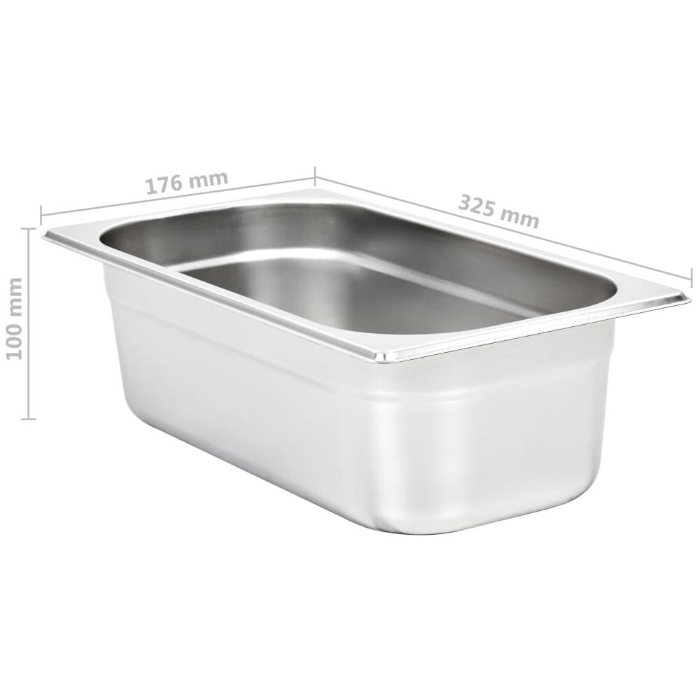 Contenitori Per Alimenti 8 Pz Gn 1/3 100 Mm In Acciaio Inox - Foto 8