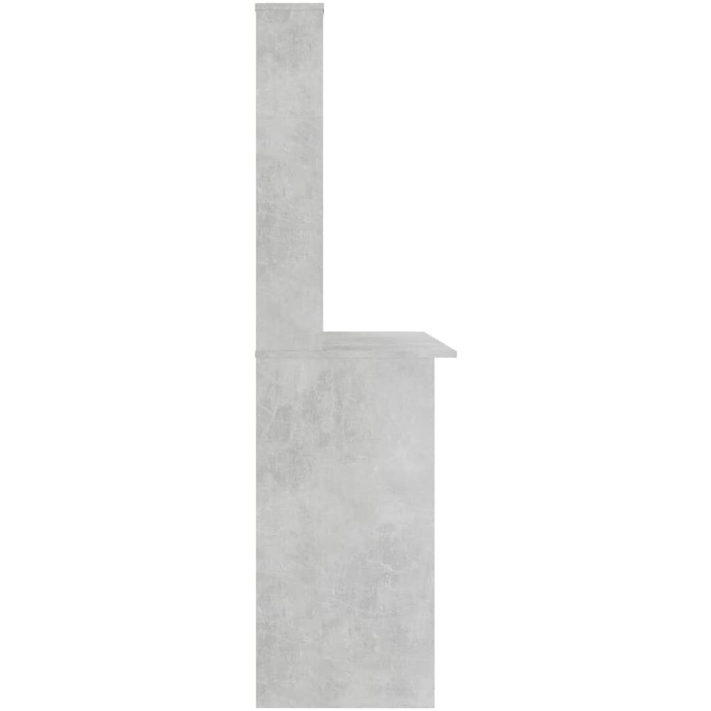 Scrivania Mensole Grigio Cemento 110x45x157cm Legno Multistrato - Foto 4