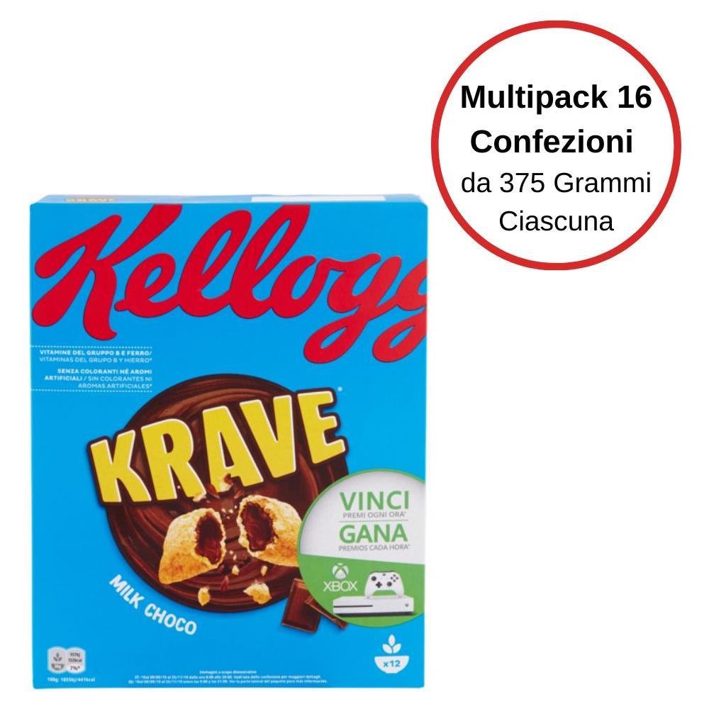 Kellogg's Krave Milk Choco Multipack Da 16 Confezioni Da 375 Grammi Ciascuna - Foto 1
