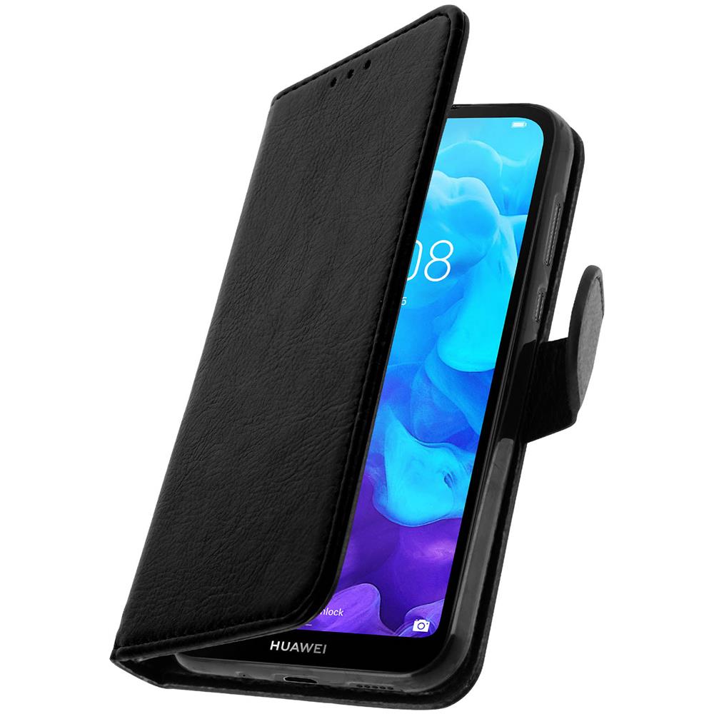 Custodia Huawei Y5 2019 Portacarte Funzione Supporto Cover Silicone - Nero - Foto 2