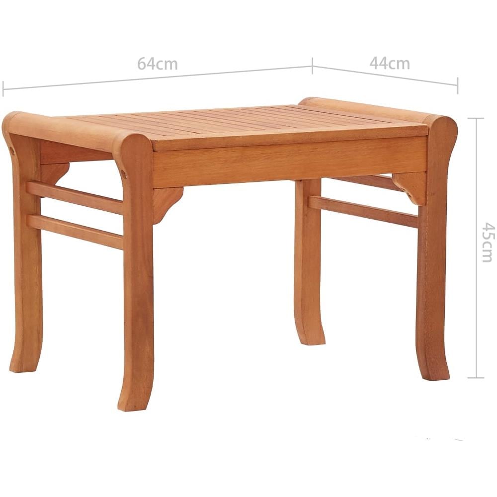 Panca da Giardino 64 cm in Legno Massello di Eucalipto - Foto 5
