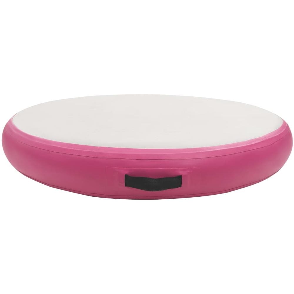 Tappetino Ginnastica Gonfiabile con Pompa 100x100x10cm PVC Rosa - Foto 2