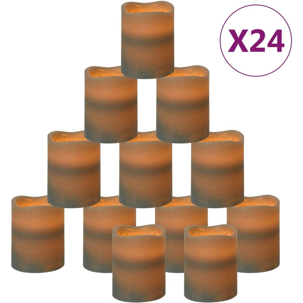 Candele Senza Fiamma a LED 24 pz Bianco Caldo con Telecomando - Foto 2