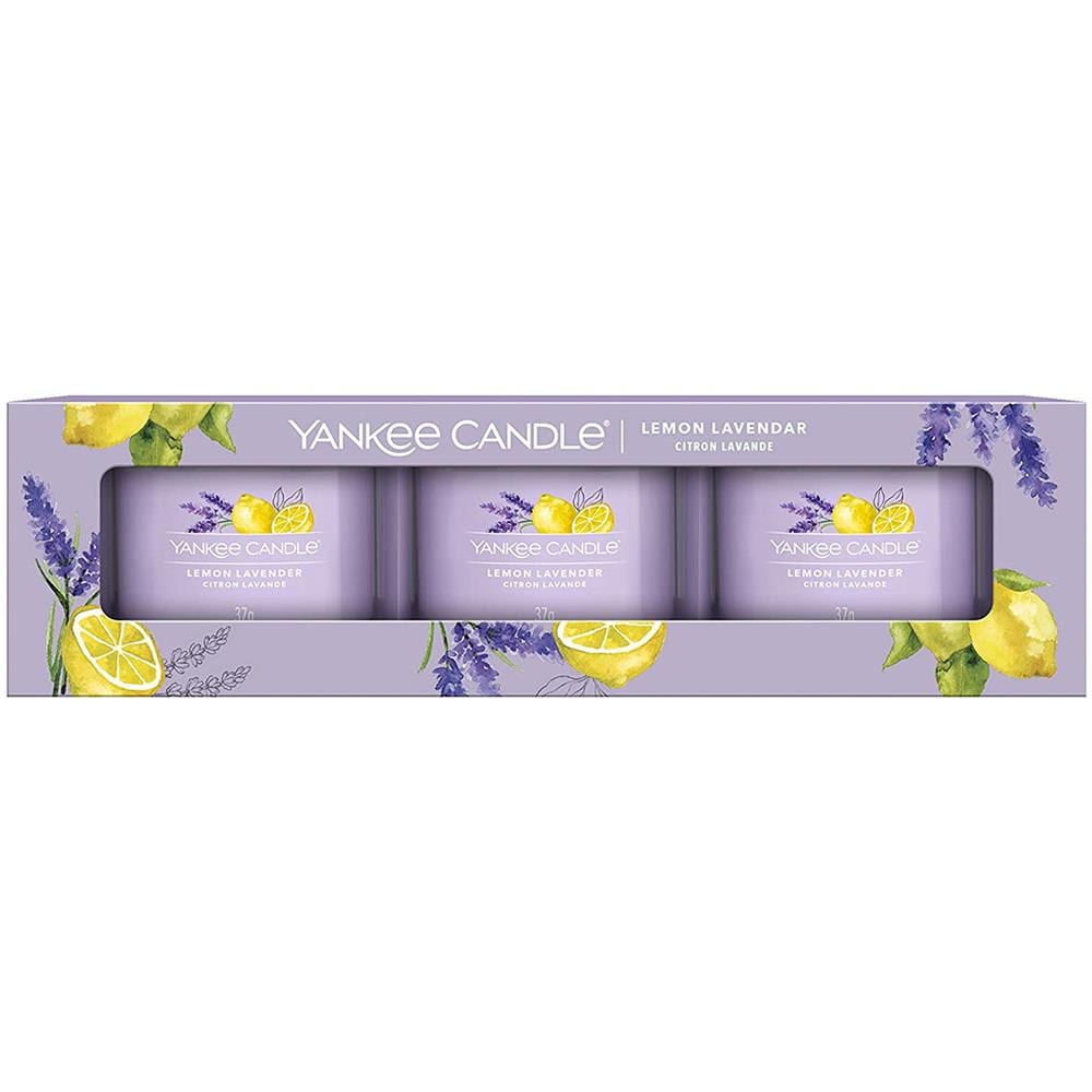 Set 3 Candele Lemon Lavender Viola - Foto 1