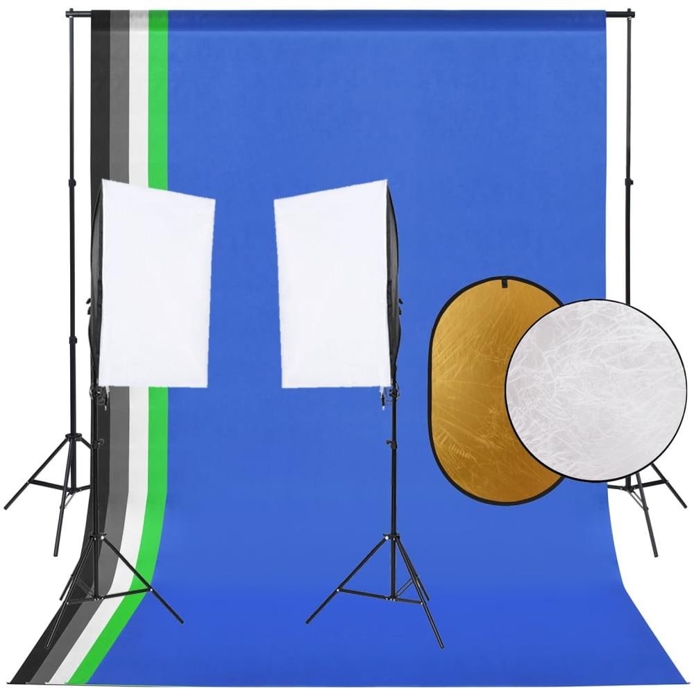 Kit Per Studio Fotografico Con Set Luci, Fondale E Riflettore - Foto 1