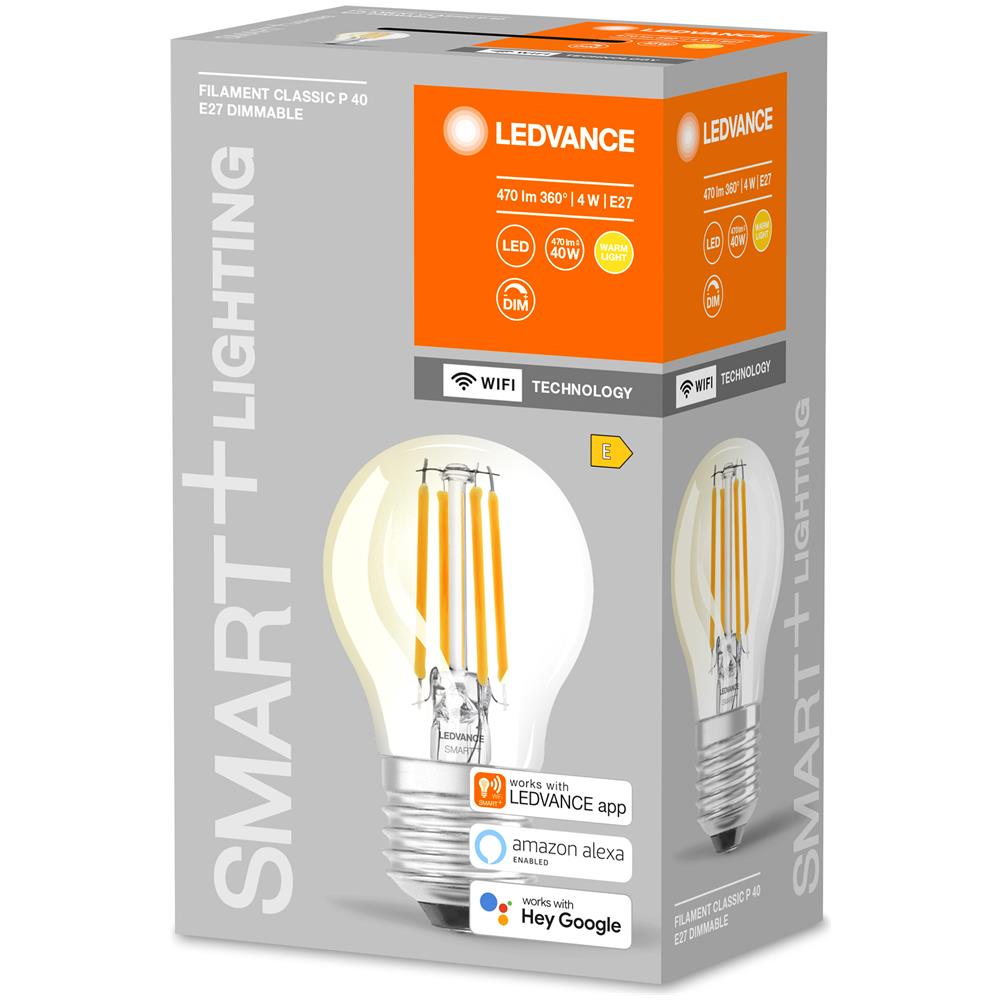 Ledvance Mini Sfera A Filamento Classico Con Tecnologia Wifi, 4w, Bianco Caldo, E27, Confezione Da 1 - Foto 2