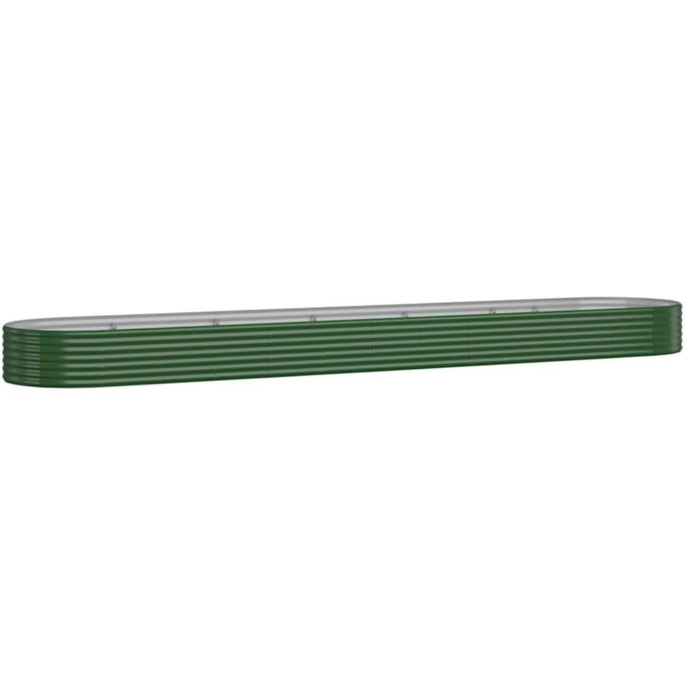 Vaso da Giardino Acciaio Verniciato Polvere 507x100x36cm Verde - Foto 1