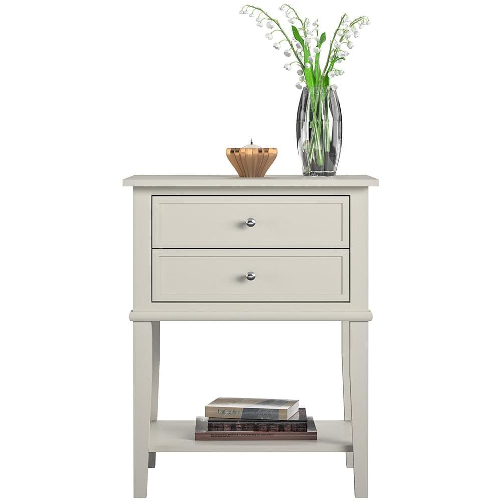 Franklin Tavolo In Stile Con 2 Cassetti In Mdf Tortora - Foto 2