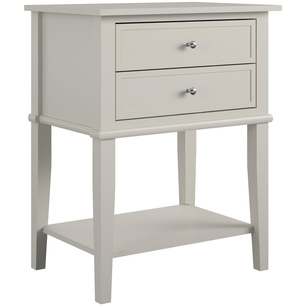 Franklin Tavolo In Stile Con 2 Cassetti In Mdf Tortora - Foto 1