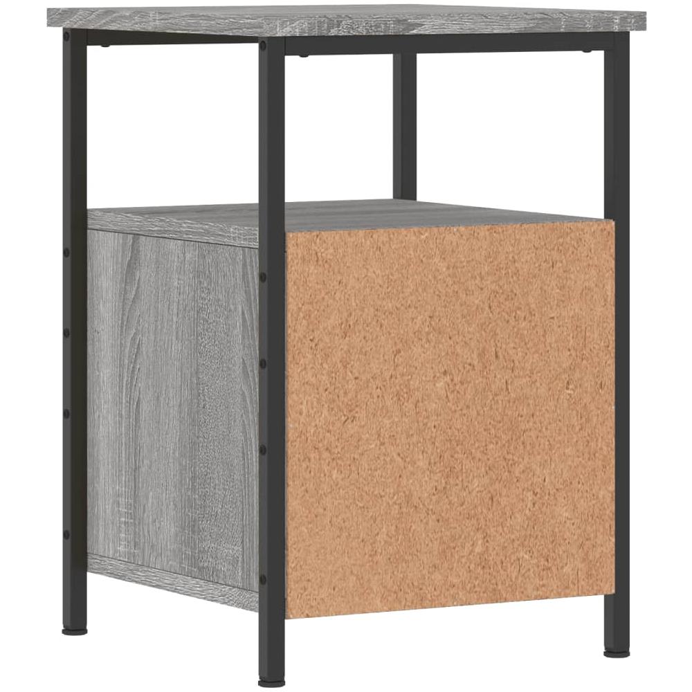 Comodino Grigio Sonoma 34x35,5x50 Cm In Legno Multistrato - Foto 4