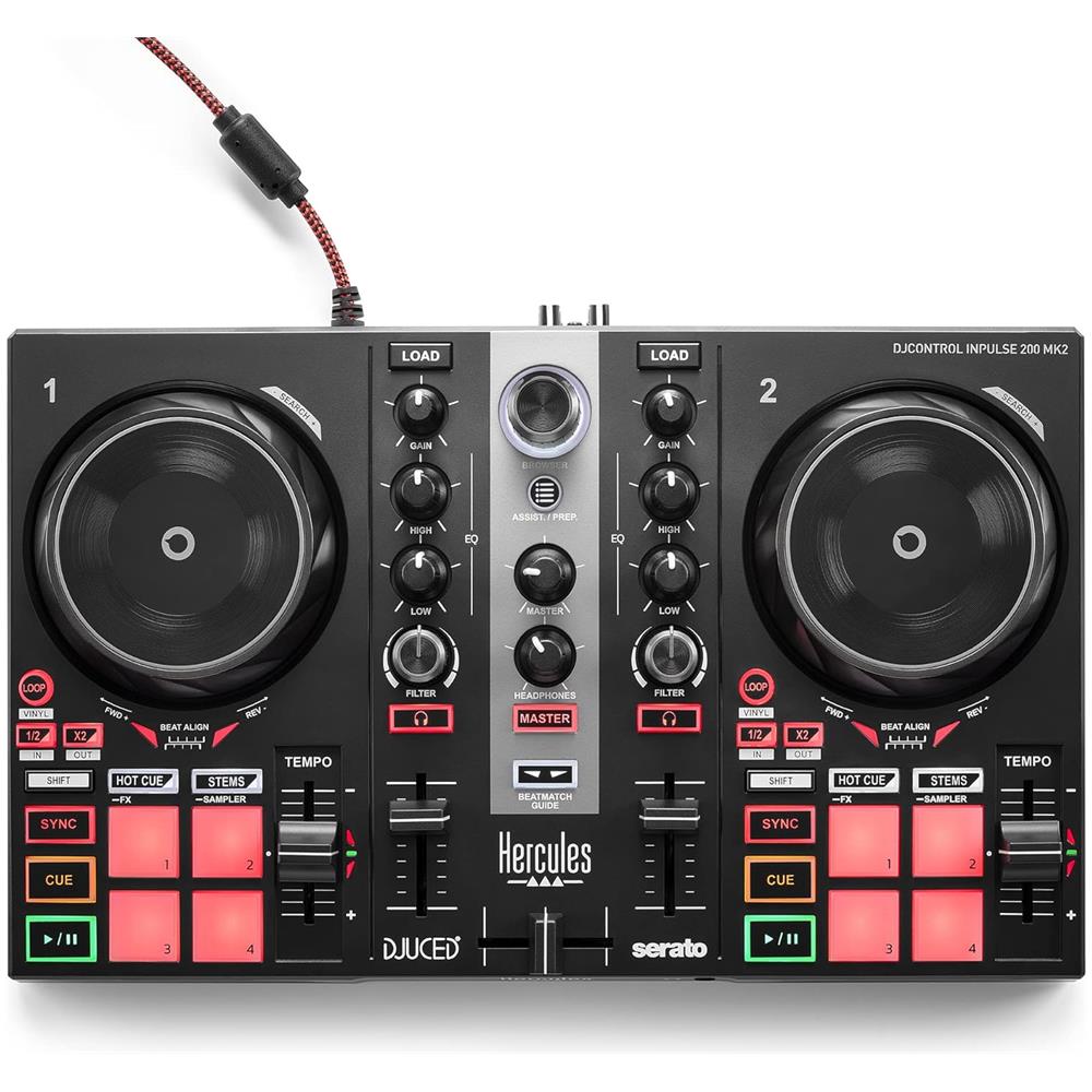 DJControl Inpulse 200 MK2 Ideale per Imparare a Mixare Software Serato DJ Lite e DJUCED Inclusi - Foto 1