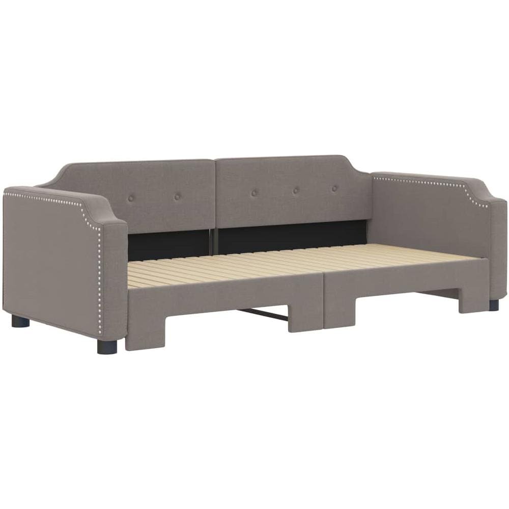 Divano Letto Con Letto Estraibile Tortora 100x200 Cm In Tessuto - Foto 3