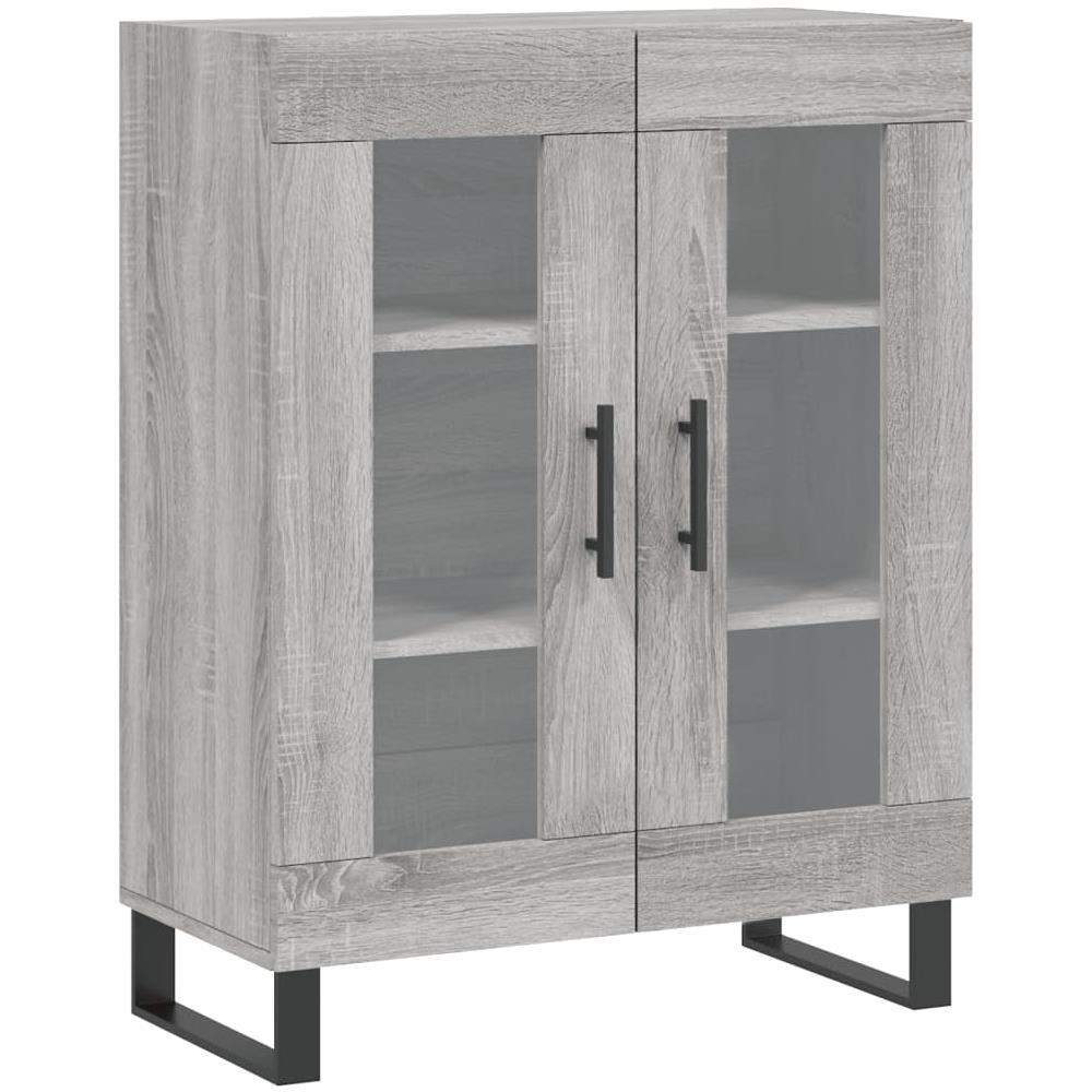 Credenza Grigio Sonoma 69,5x34x90 Cm In Legno Multistrato - Foto 2