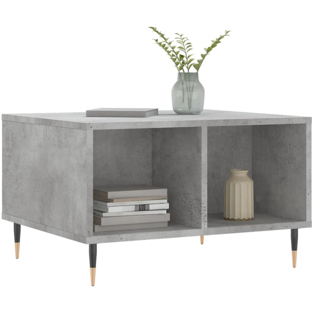 Tavolino Salotto Grigio Cemento 60x50x36,5 Cm Legno Multistrato - Foto 3