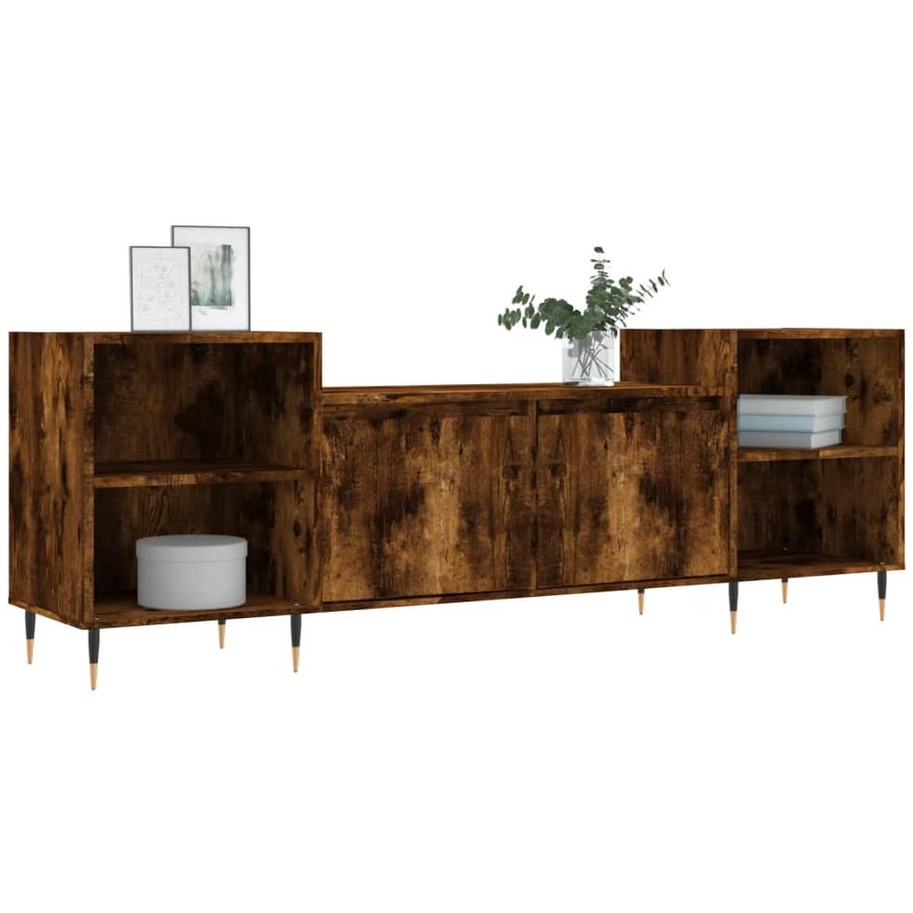Mobile Tv Rovere Fumo 160x35x55 Cm In Legno Multistrato - Foto 3