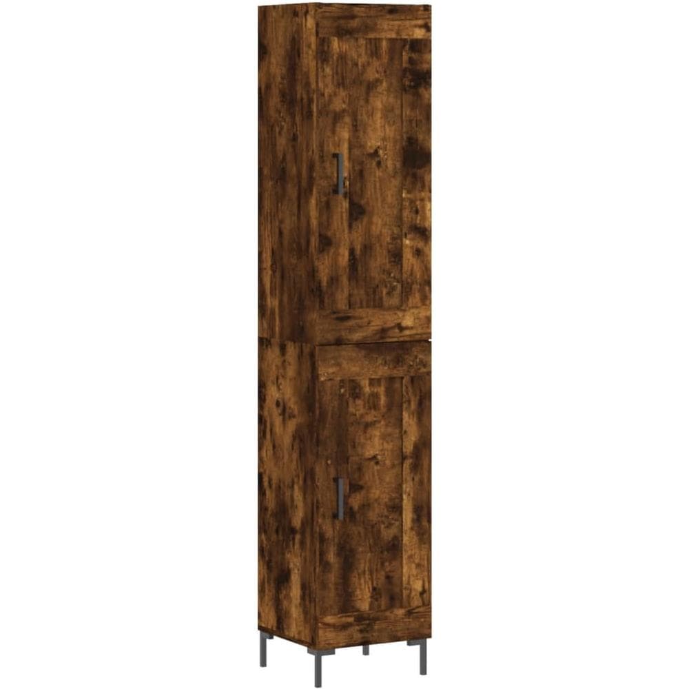Credenza Rovere Fumo 34,5x34x180 Cm In Legno Multistrato - Foto 2