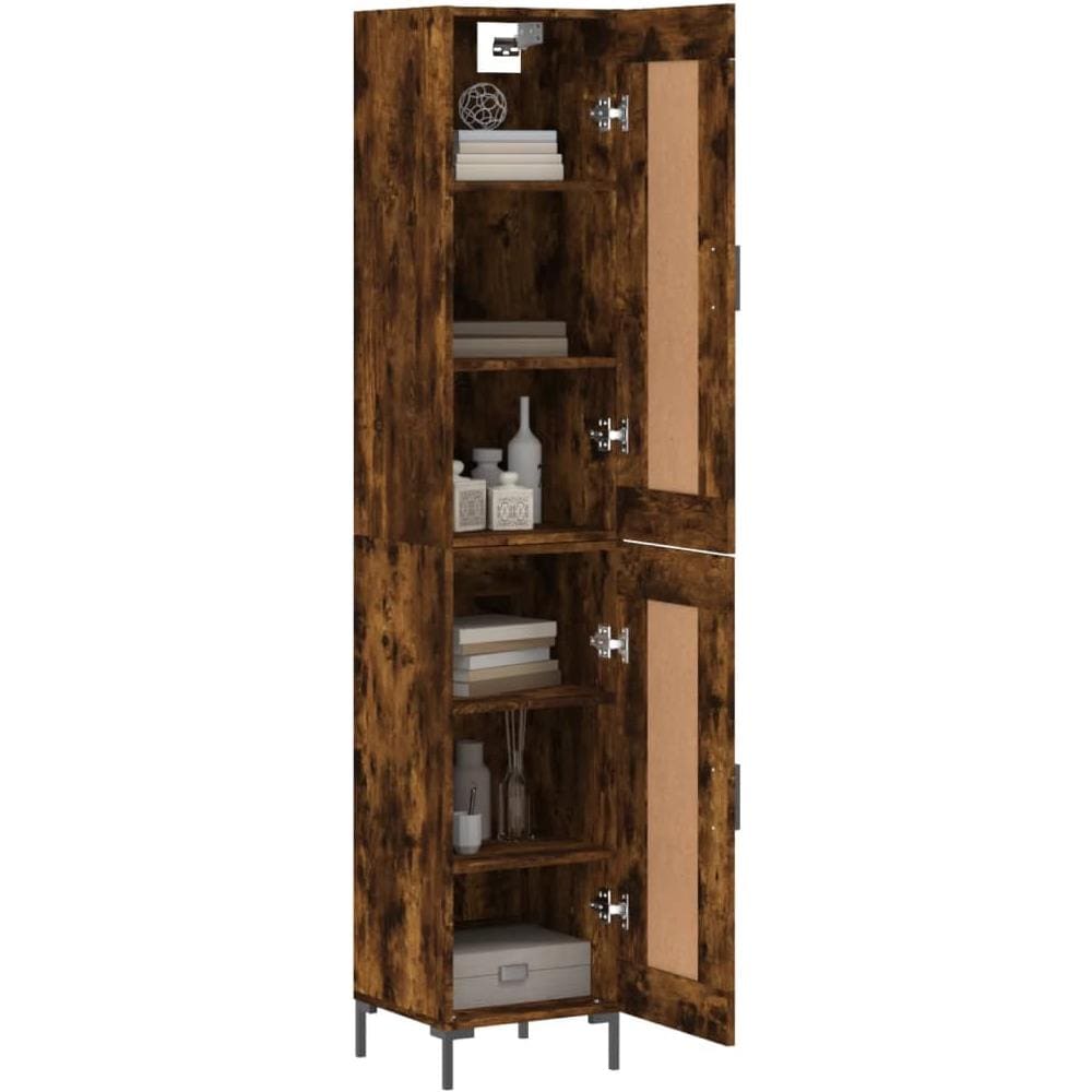 Credenza Rovere Fumo 34,5x34x180 Cm In Legno Multistrato - Foto 3