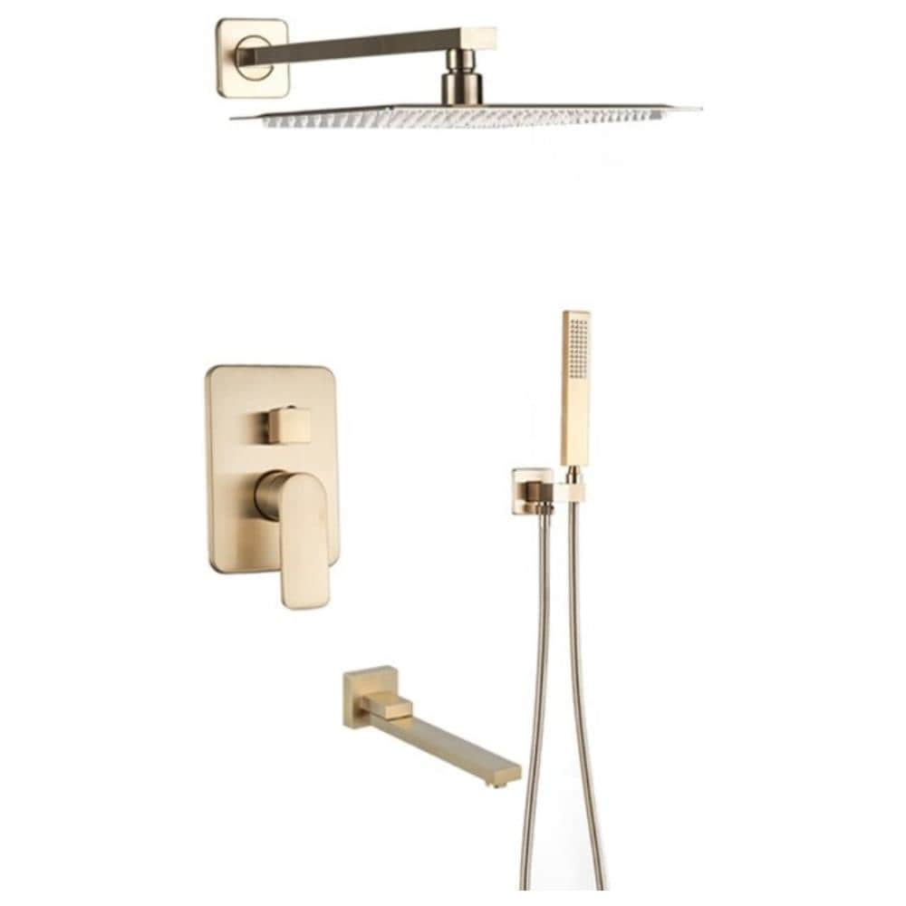 Set miscelatore doccia, Blackswan, tipo M73.20, modello oro opaco, dimensioni 40x40 cm - Foto 1