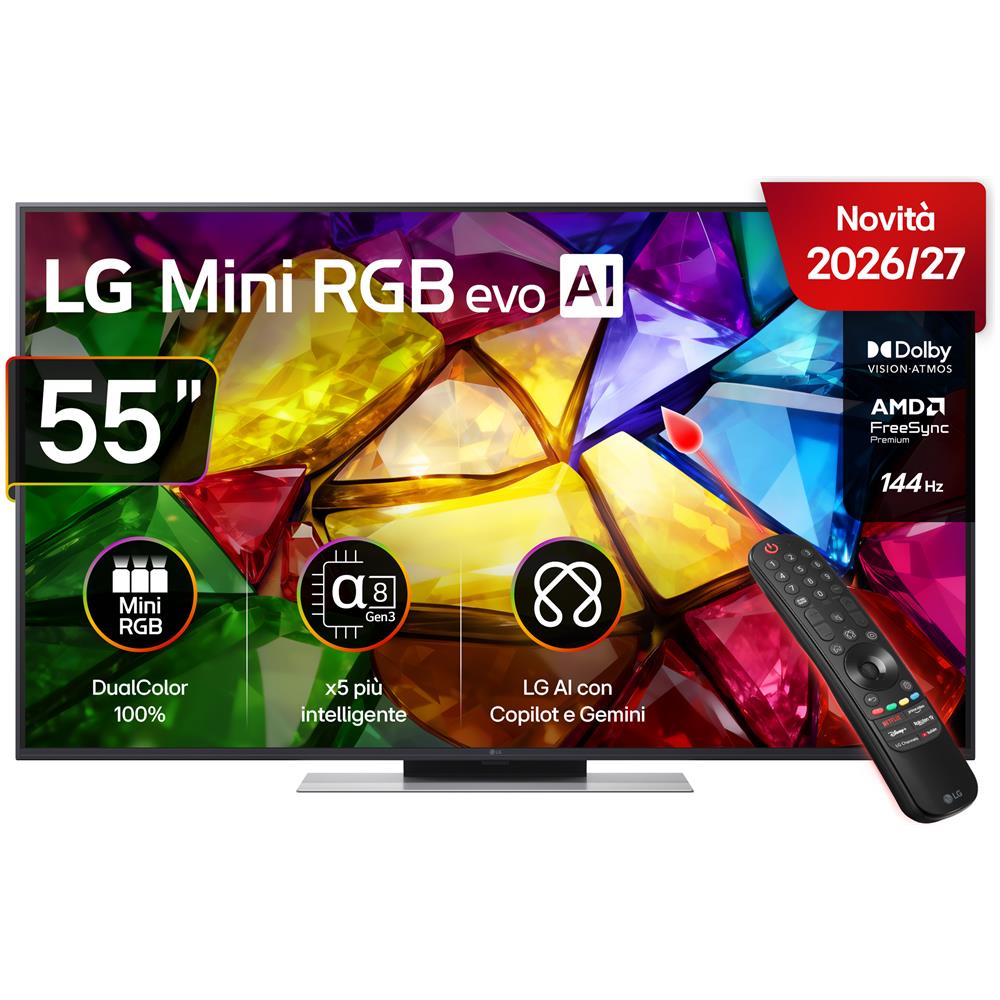 Smart TV Mini RGB 55'' Serie MRGB87 55MRGB87B6B, 4K, RGB Primary Color Pro, Dolby Vision, Motion Booster 288 - Foto 1