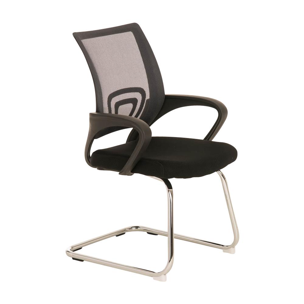 Sedia Attesa Telaio in Metallo Cromato con Antigraffio - Colore:marrone Sedia a Sbalzo con Braccioli Rivestiti Sedia Cantilever Melina V2 in Similpelle 