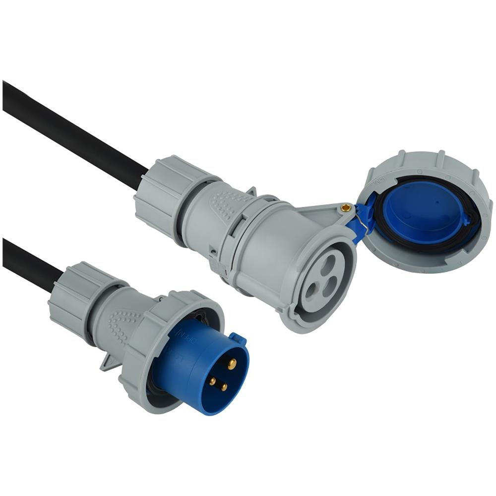 46143 Prolunga In Gomma Presa Industriale Iec Spina A 3 Poli Adatta Per Camper, Campeggio, Caravan, Barca, Cantiere-ip67, Sezione Cavo 3g1.5mm, 20 Mt - Foto 1