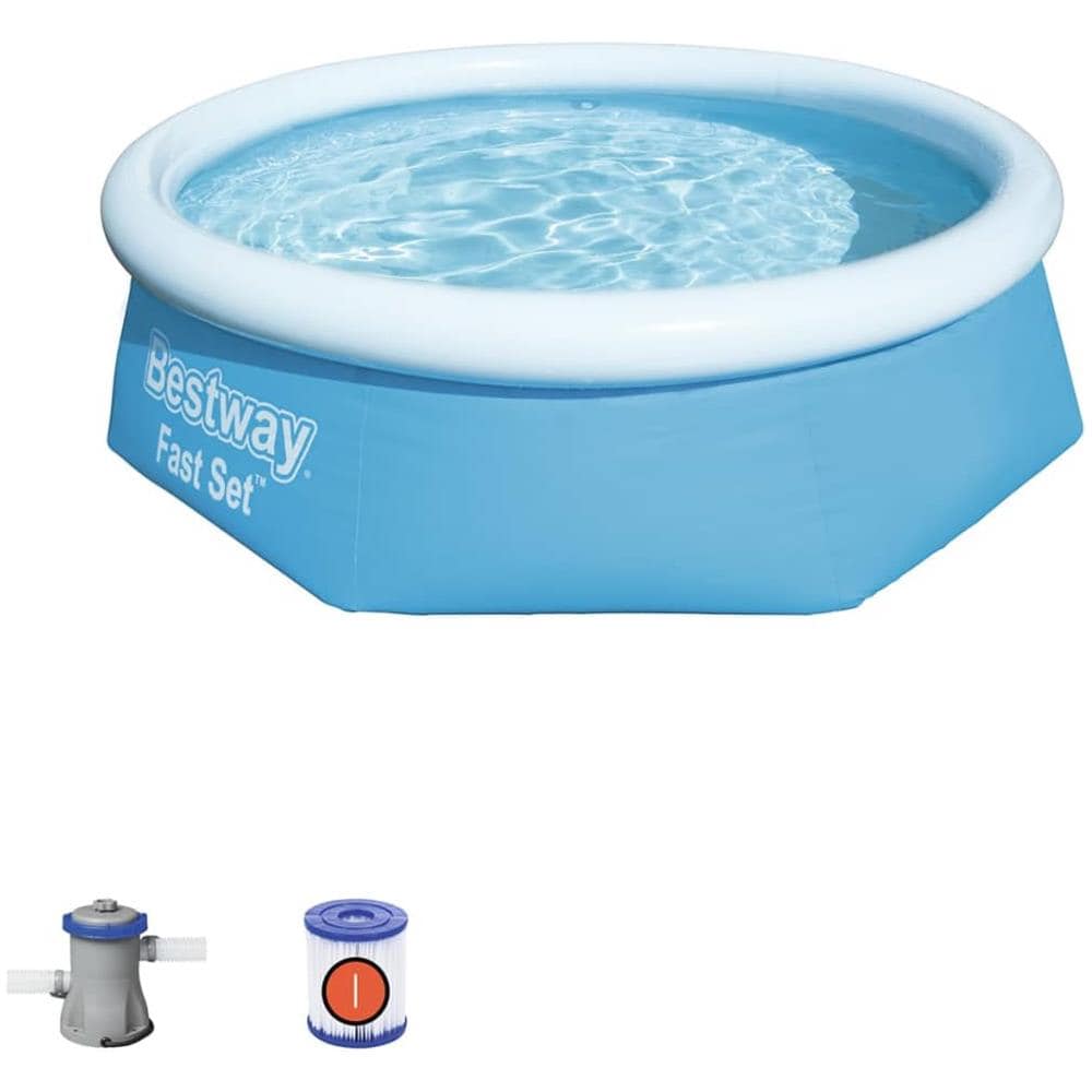 Piscina Fast Set Rotonda 244x66 Cm Blu - Foto 1