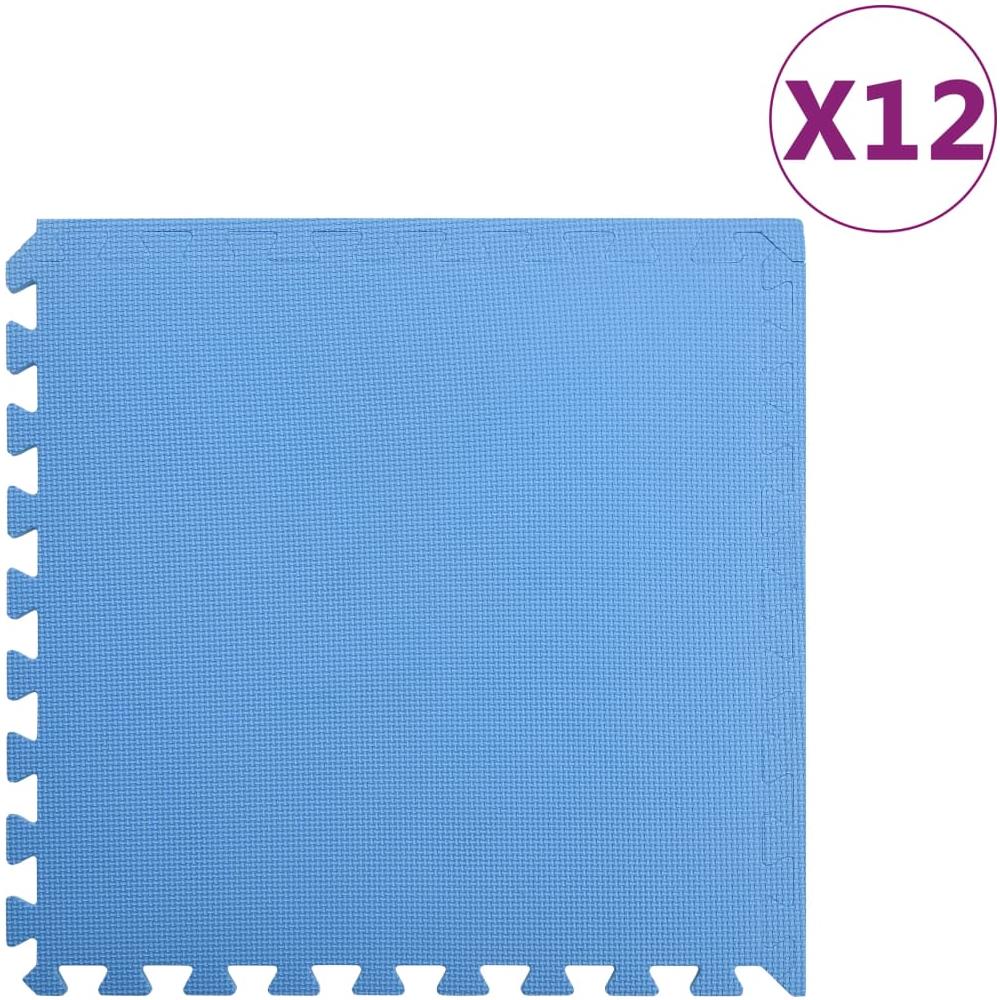 Tappetino a Incastro 12 pz 4,32 m² in Schiuma EVA Blu - Foto 1