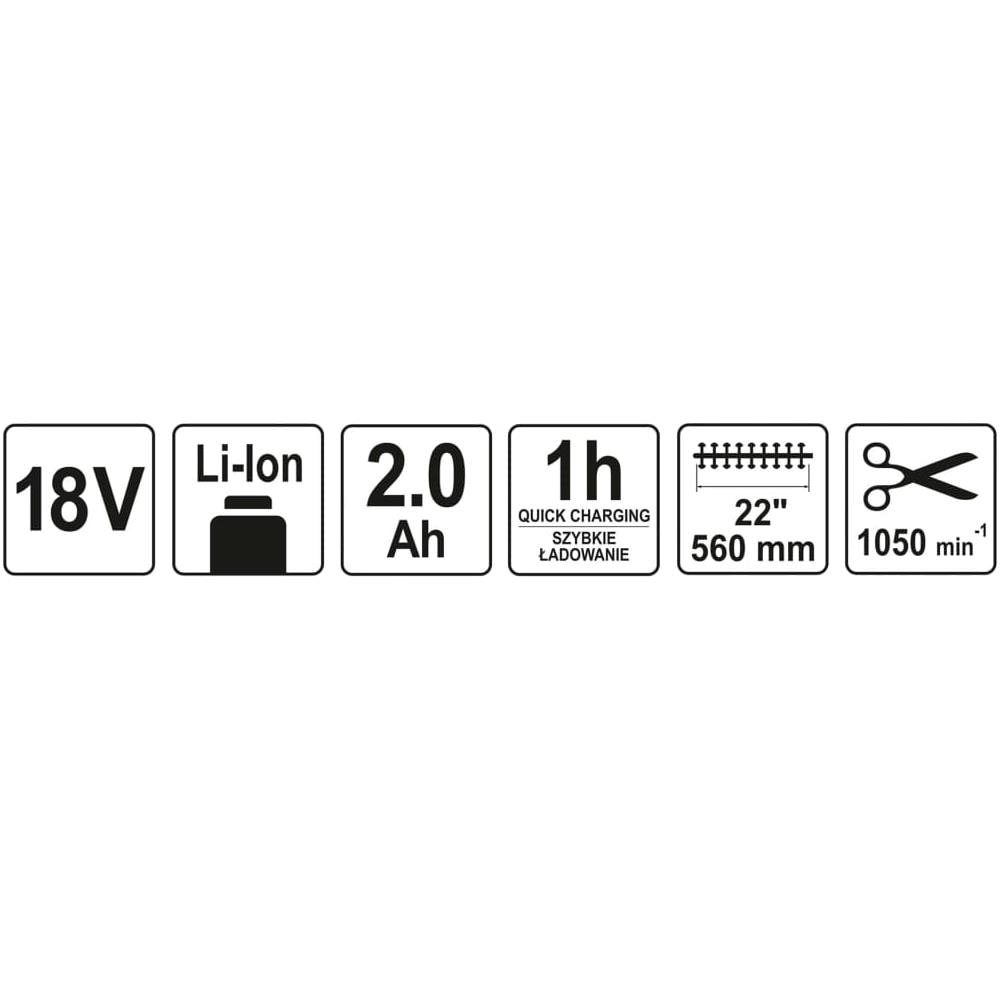 Tagliasiepi Con Batteria 2,0ah Li-ion 18v 560 Mm - Foto 5