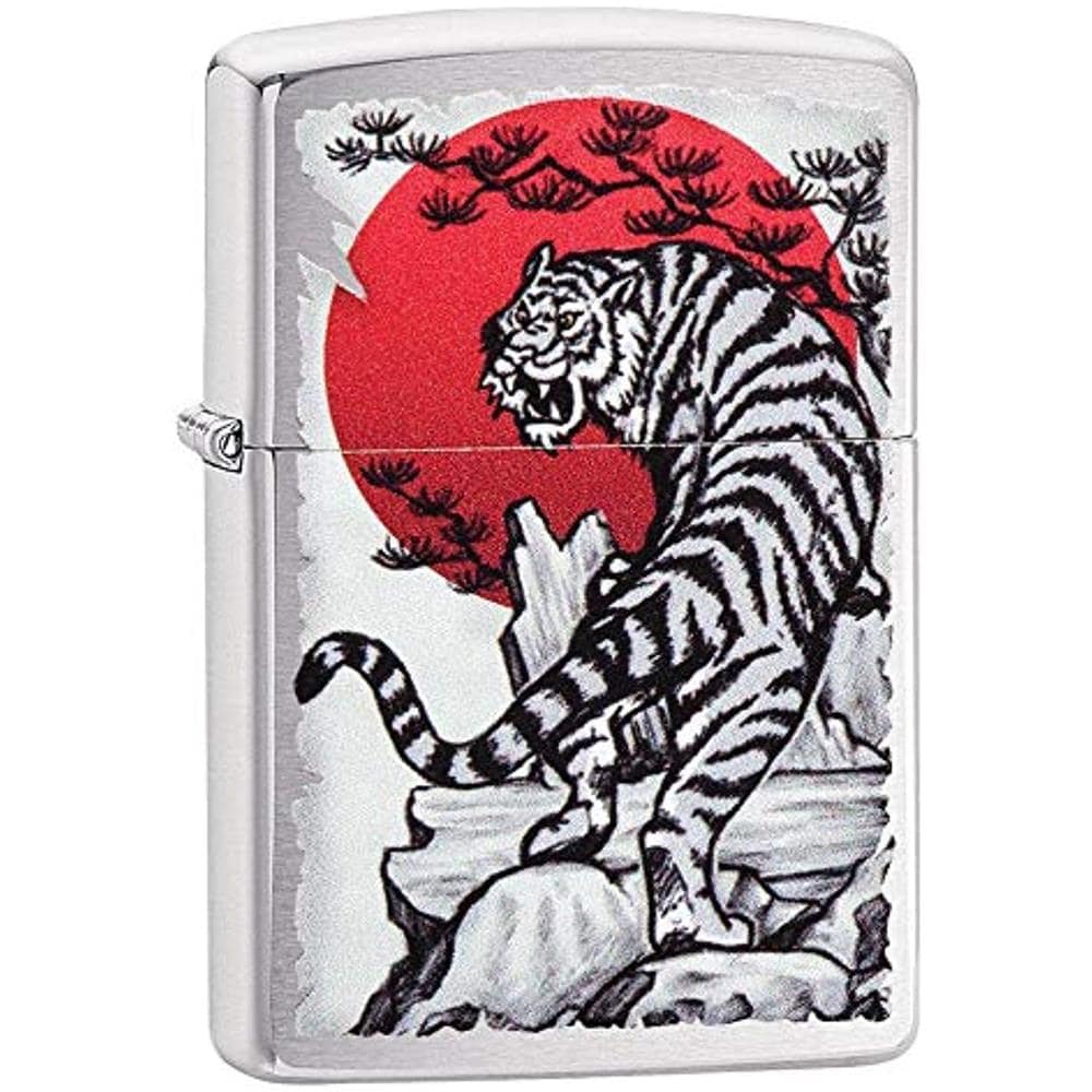 Tiger, Accendino Unisex Adulto, Cromato, Regular - Foto 1