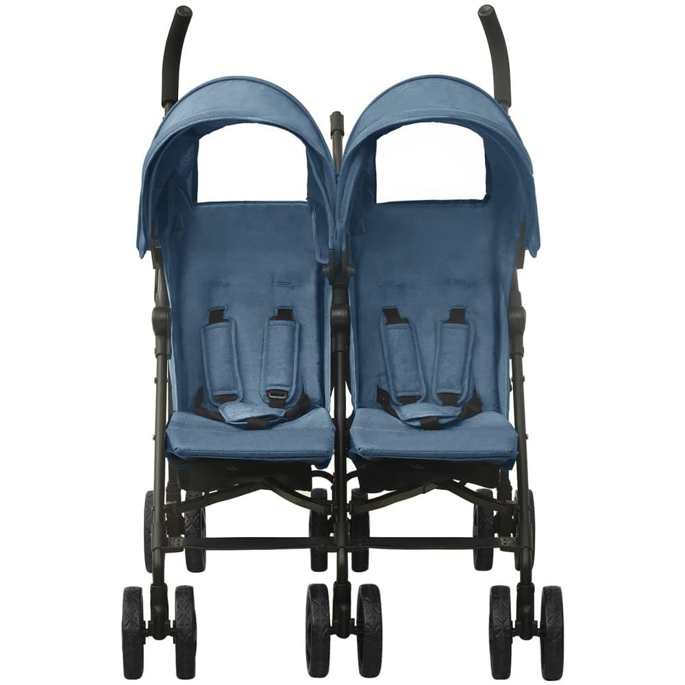 Passeggino Gemellare Blu Marino In Acciaio - Foto 2