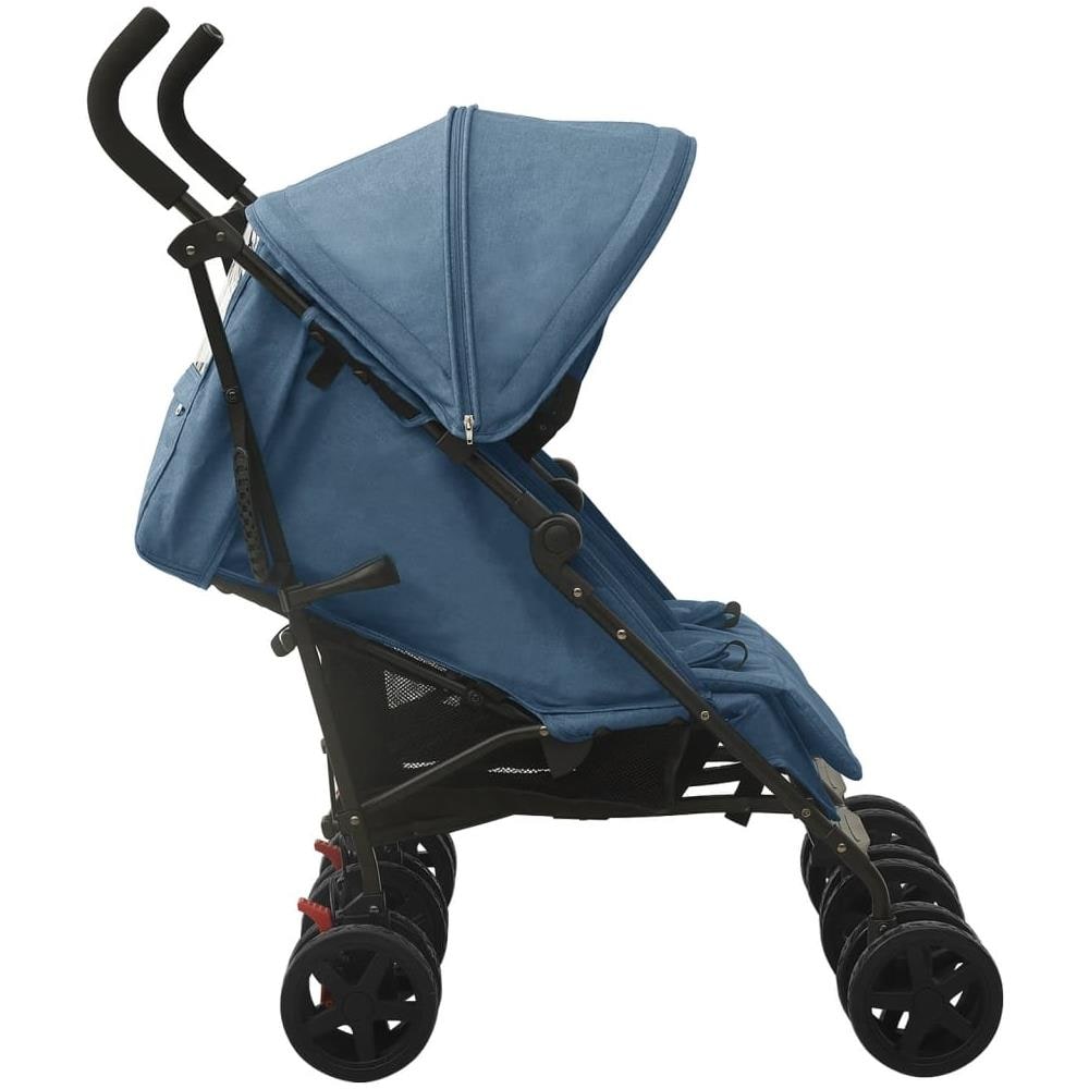 Passeggino Gemellare Blu Marino In Acciaio - Foto 3