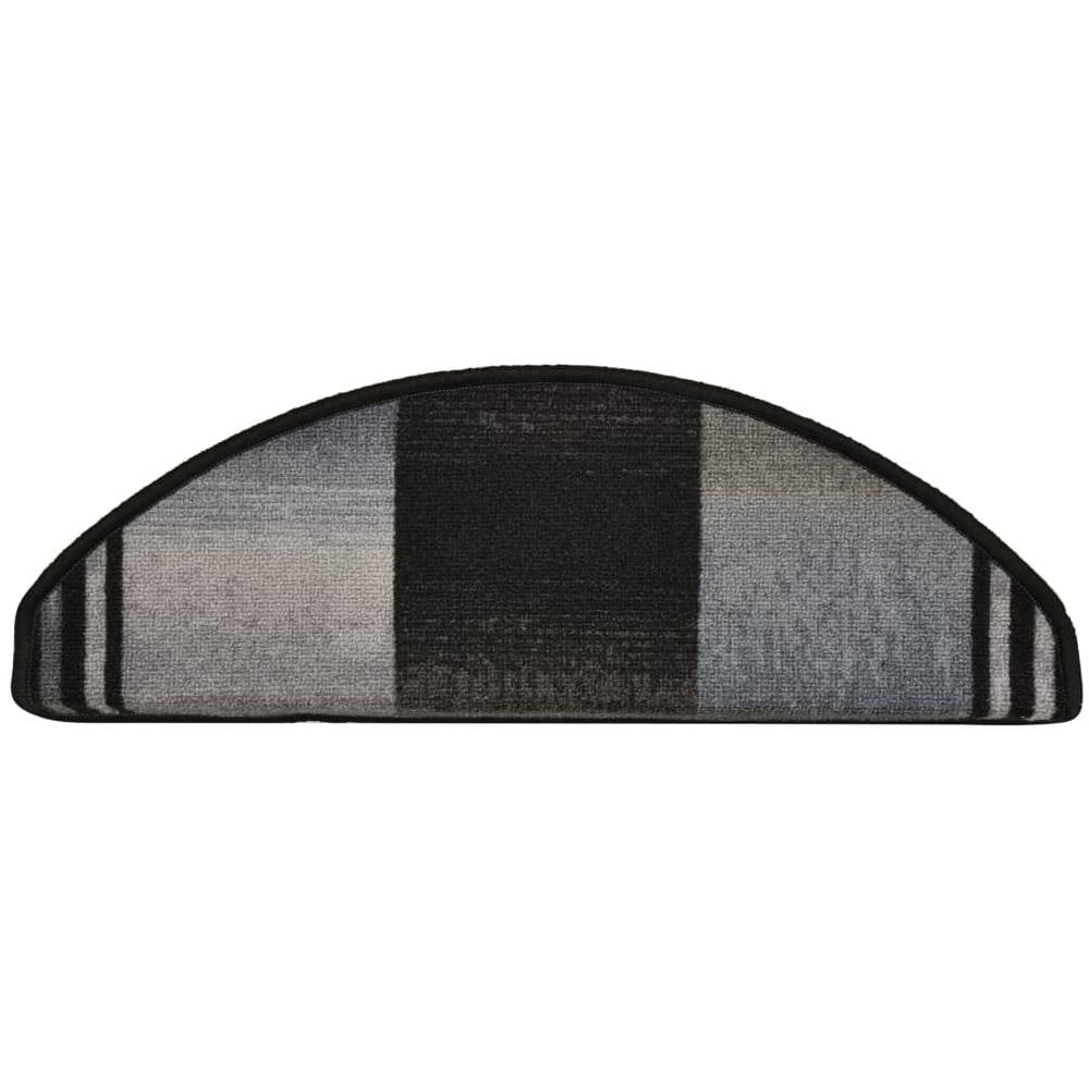 Tappetini per Scale Autoadesivi 10 pz 65x21x4 cm Nero e Grigio - Foto 2