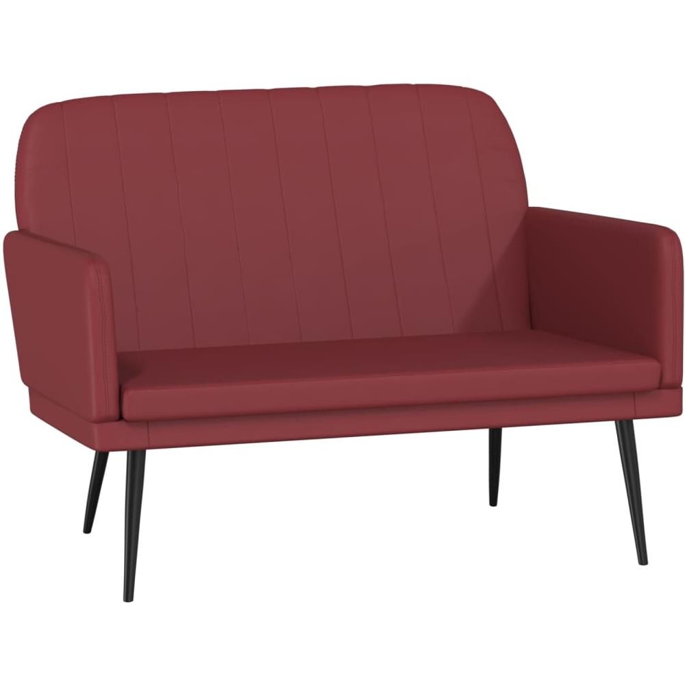 Panca Rosso Vino 107x80x81 Cm In Similpelle - Foto 2