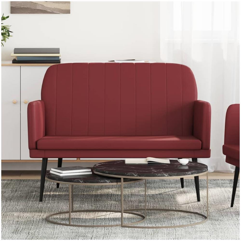 Panca Rosso Vino 107x80x81 Cm In Similpelle - Foto 1