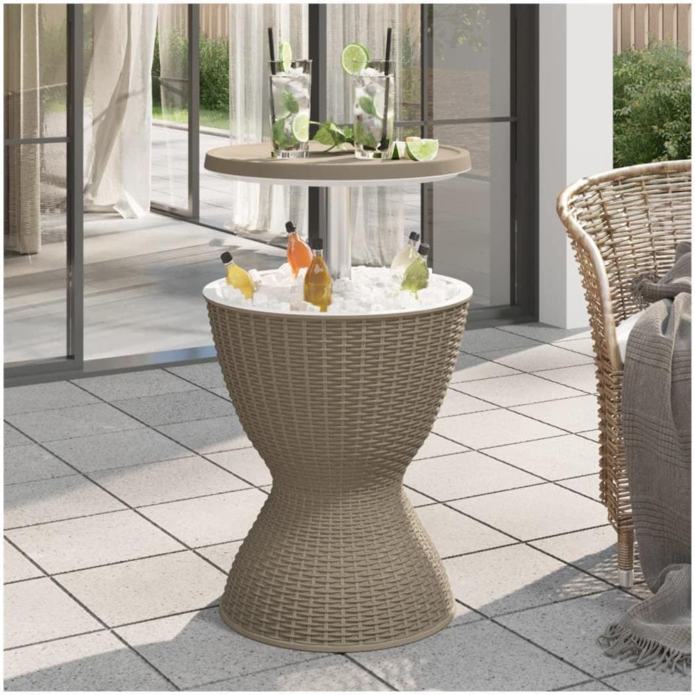 Tavolo Frigo 3 In 1 Polipropilene Marrone Chiaro - Foto 1